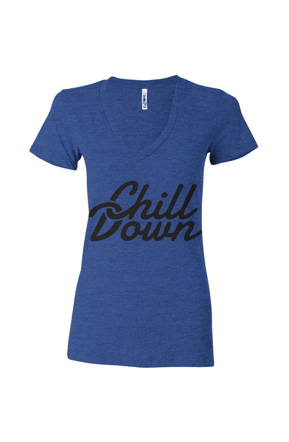 Women’s Triblend Deep V-Neck Tee Chill Down Royal