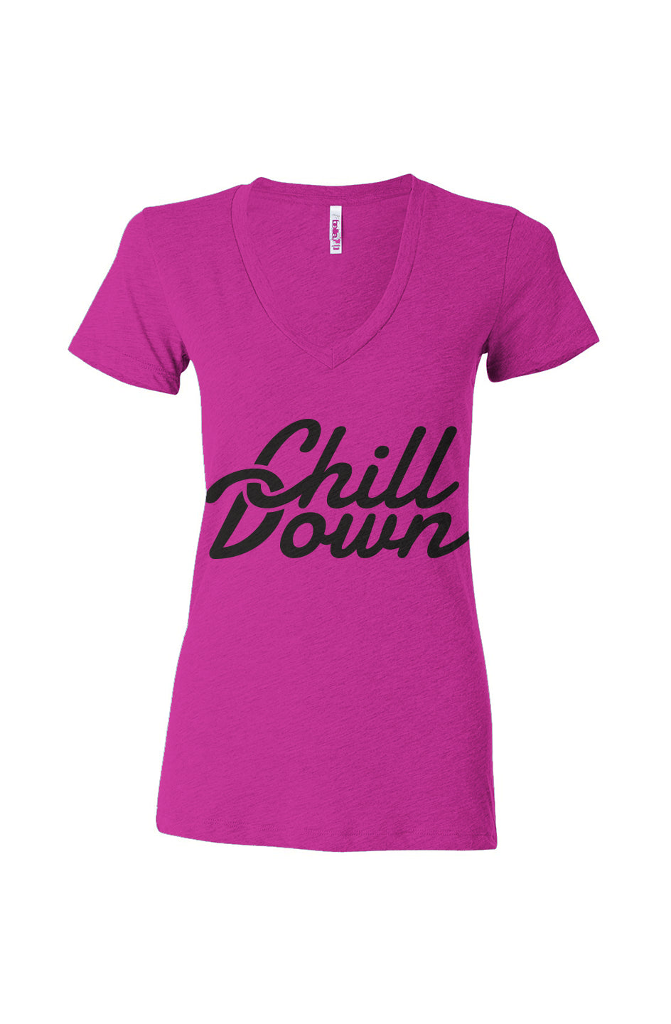 Women’s Triblend Deep V-Neck Tee Chill Down Berry